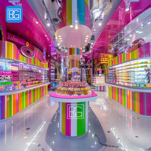 Bespoke <span class=keywords><strong>Snack</strong></span> thương mại đồ nội thất Cửa hàng kẹo thiết kế nội thất sô cô la Kính truy cập sô cô la Tường <span class=keywords><strong>Snack</strong></span> hiển thị - Product Image 6