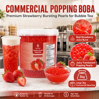 Fournisseur de Bubble Tea, Usine Source, Marque Internationale Dayou, 3 kg de Perles Éclatantes à la Fraise pour les Boutiques de Thé au Lait