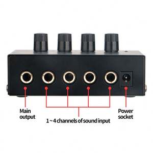 Xtuga Ha400 <span class=keywords><strong>4</strong></span> Kênh Kim Loại Stereo Khuếch Đại Âm Thanh Mini Tai Nghe Splitter Headphone <span class=keywords><strong>Amp</strong></span> Khuếch Đại - Product Image 5