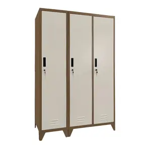 Modern design high quality 3 door metal waterproof store clothes locker school students lockers