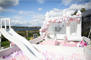 Thiết Bị Chơi Mềm Hoàn Toàn Màu Trắng Sân Chơi Trẻ Em Hố Bóng Ngoài Trời Có Cầu Trượt Hố Bóng Trong Nhà Bơm Hơi Màu Trắng - Product Image 6