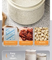 Grand seau de rangement hermétique en plastique pour riz, conteneur anti-humidité pour céréales et grains, idéal pour la cuisine et le garde-manger.