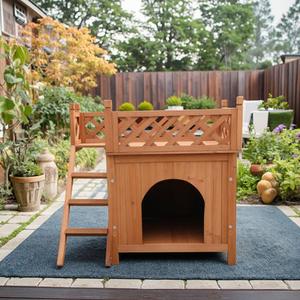 Niche extérieure en bois, niche extérieure pour animaux de compagnie, <span class=keywords><strong>cage</strong></span> pour animaux de compagnie, lit pour chien avec escalier - Product Image 5