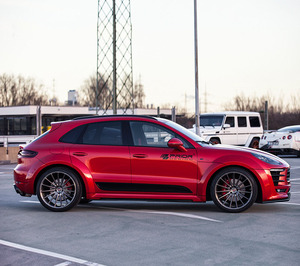 Runde para <span class=keywords><strong>PORSCHE</strong></span> <span class=keywords><strong>MACAN</strong></span>, Kit de cuerpo ancho de estilo PriorDesign modificado, parachoques delantero, labio trasero, falda lateral, ala trasera, rueda ancha, ceja - Product Image 2