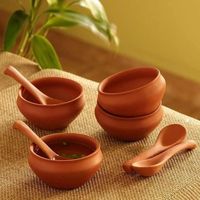 Set Peralatan Makan dari Tanah Liat Alami |   Perlengkapan Makan dari Tanah Liat dengan Finishing Matte/Glazed Gaya Japandi |   Sehat, Tidak Beracun, Ramah Lingkungan
