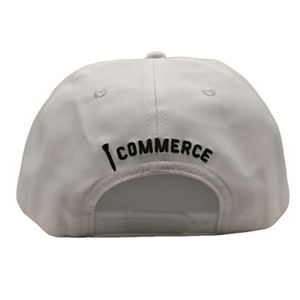 Fashion <b>White</b> <b>Flat</b> Brim Capcustomized Design <b>Caps</b> 5 Panel <b>Flat</b> Embroidered logo Hat Adjustable Unstructured Dad Hat - Product Image 3