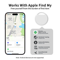 Localisateur mondial Airtag pour le suivi des animaux de compagnie, mode de positionnement GPS iOS et Android avec plus de 20 heures d'autonomie de la batterie, design mini écologique