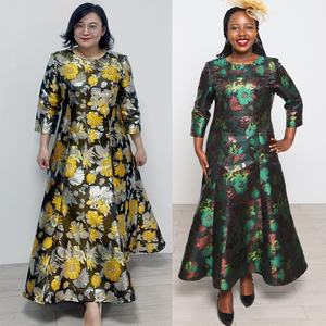 Vestido de Noche Largo de Jacquard para Mujer, Talla Grande 4XL, Alta Calidad 2022 - Product Image 2