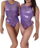 Justaucorps de gymnastique et de ballet Edrei violet brillant pour filles, tenue de performance, vêtements de danse pour enfants, scène et danse de salon, polyester respirant
