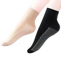 Chaussettes de cyclisme pour hommes en fibre de bambou, antibactériennes, à séchage rapide, jetables, super extensibles, pour diabétiques, personnalisables, style business