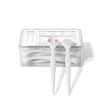 20 gratte-langue jetables en plastique |   Perles éclatantes pour une haleine fraîche instantanée, brosse double face, sans rinçage à l'eau