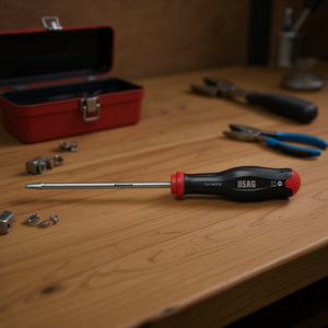 Destornillador Usag de 324 mm de longitud con mango rojo para trabajos de precisión - Product Image 3