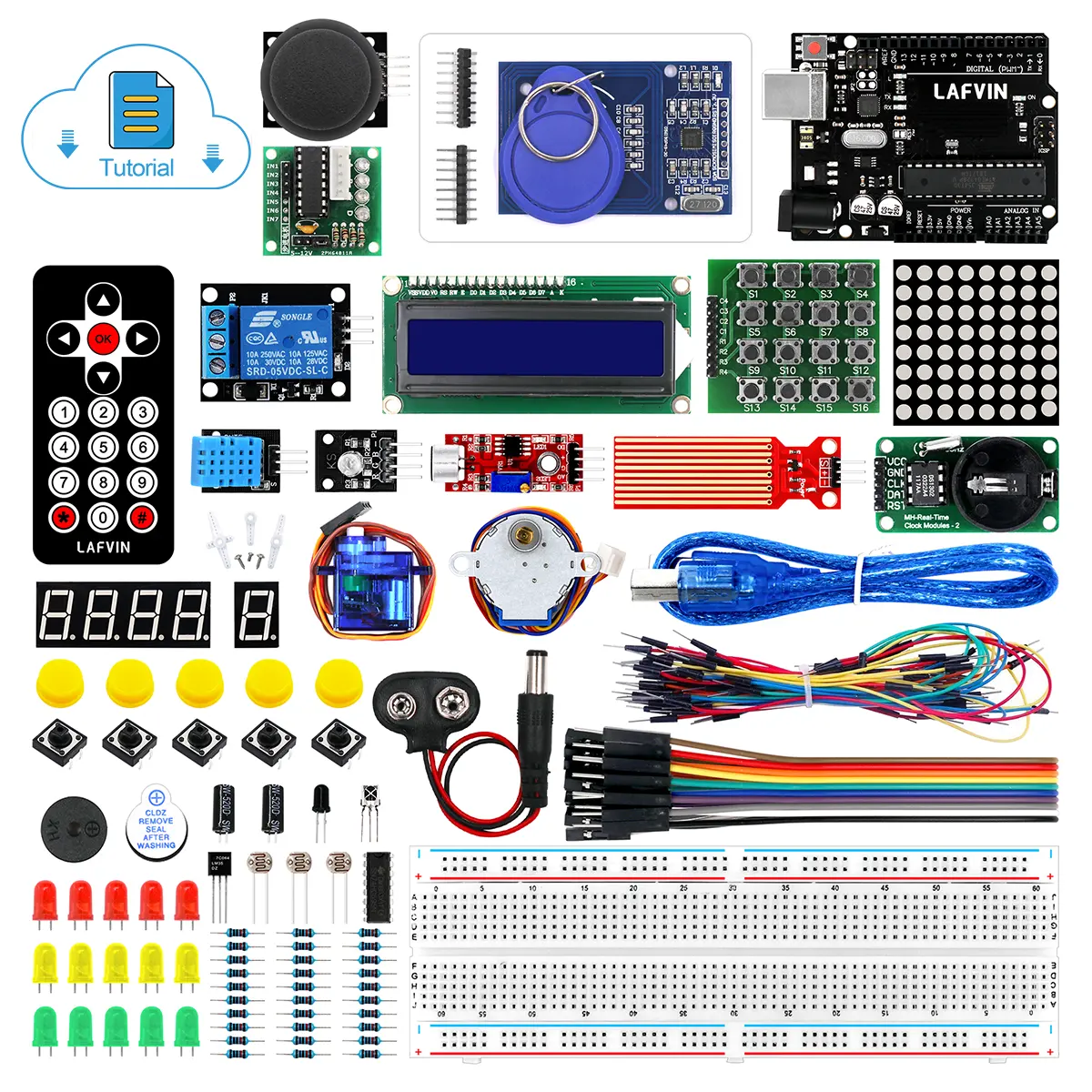 LAFVIN RFID Learning Suit Basic Starter Kit LCD1602 IIC for R3 Learning Kit for Arduino with Tutorial