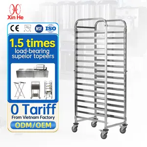 Hot Sale Multi-Storey Stainless Steel 201 Bakery Bread Cooling Rack Trolley For Commercial Refrgrator