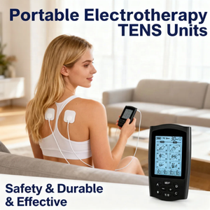 Unit TENS EMS 4 Saluran FM-B2407 untuk Meredakan Nyeri Punggung Bawah dan <span class=keywords><strong>Sciatica</strong></span>, 24 Mode Pijat, Timer, Peralatan Terapi Fisik Kelas II - Product Image 2