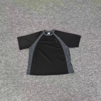 T-shirt à manches courtes en coton tricoté 100 % pour hommes Mertra, vente en gros, color block, séchage rapide, patchwork