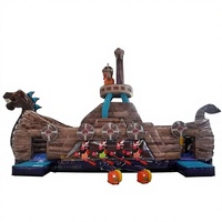 Château Gonflable Multifonctionnel Hot Sale : Bateau Pirate avec Toboggan, Structure Commerciale en PVC Facile à Installer pour Parc d'Attractions