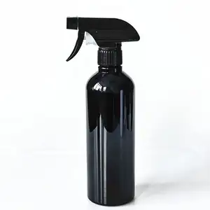 Garrafas plásticas coloridas vazias para cosméticos, garrafa de spray de luxo para animais de estimação, 500ml, cabeça redonda para mouse e ombro