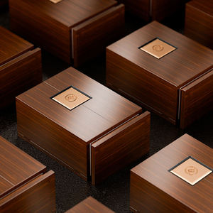 Boîtes de présentation de collection de whisky et de vin de luxe en gros, recyclables, en MDF, faites à la main, modèle DS, rectangulaires, commandes personnalisées - Product Image 3