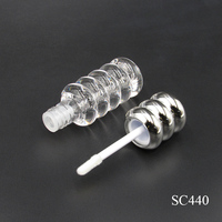 Tube de gloss à lèvres rond transparent de 2 ml, personnalisé, directement de l'usine, conteneur cosmétique vide au design privé