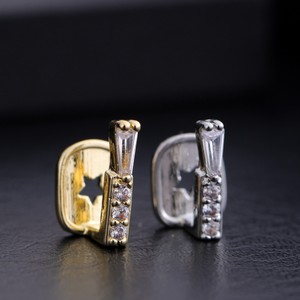 Teeth <b>Gap</b> Braces Gold Silver Geometric Inlay Channel Setting Everyday Wear Unisex - Product Image 4