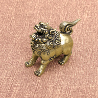 Artisanat en laiton mini brûleur d'encens en cuivre lion brûleur d'encens en cuivre licorne classique rétro