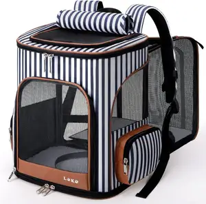 JW-mochila de senderismo para perros y gatos, Mochila pequeña para transportar mascotas, gran ventilación