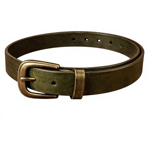 Cinturón Casual para Hombre de Cuero Vacuno Marrón BS INTERNATIONAL, Hebilla Rectangular de Acero, Diseño Sólido, Duradero, Impermeable y Ecológico - Product Image 4