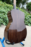 Aiersi Brand Acoustic Guitar Black Burst OM Style Solid Spruce Top Mahogany Custom Steel String Music Instrument for Music Lover