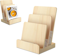 Porte-documents de bureau en bois, support de rangement pour brochures, support de documents pour la maison et le bureau