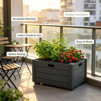 Bac à plantes surélevé modulaire en WPC (composite bois-plastique) pour réduire la flexion du dos lors de la plantation