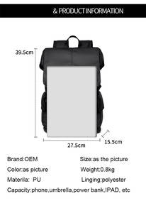 Mochila Deportiva Casual de Moda Personalizada 2025, Compartimento para Portátil de 14 Pulgadas, Mochila Escolar Impermeable Personalizada para Hombre, Principalmente Hecha de Oxford - Product Image 5