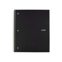 Cahier à spirale à fil règle personnalisé 100 feuilles 10.5x8 pouces couleurs unies assorties