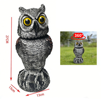 Levensechte PE plastic uilvogel-afschrikker met draaibare kop, camouflagepatroon, weerbestendig, lichtgewicht, voor tuin, boerderij, jacht, vogelverjager
