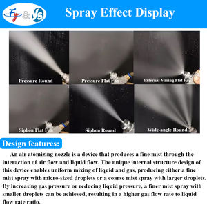 Pulvérisateurs de nettoyage Anti-goutte mélange d'eau buse d'atomisation en acier inoxydable pulvérisation pneumatique buse d'atomisation d'air buse de brouillard sec - Product Image 3