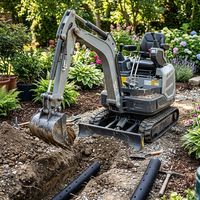 Mini-excavatrice à moteur haute puissance avec commande PLC, moteur et pompe, garantie 1 an pour la construction et l'utilisation en jardinage