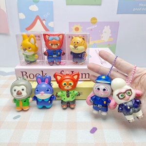 24 Pièces Pendentifs à Presser Animaux Joyeux de la Ville, Jouet Anti-Stress pour Enfants, Unisexe, Vente en Gros Transfrontalière - Product Image 2