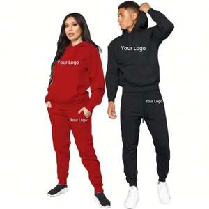 Fabricante de ropa de calle de alta calidad personalizada, ropa de hombre, 100% algodón, sudadera con capucha de manga larga de gran tamaño, Conjunto de sudadera informal en blanco - Product Image 5