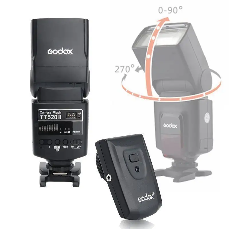 Thinklite TT520II speedlite flash light 433MHz Wireless Transmission for Canon Nikon Pentax Olympus DSLR Cameras