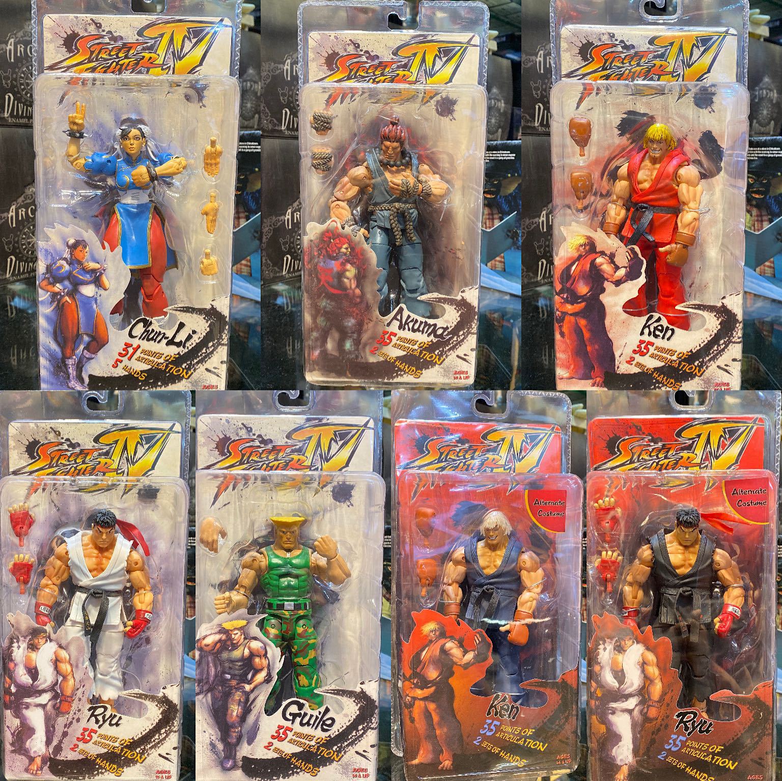 NECA Street Fighter Action Figures - Collectible PVC Toys