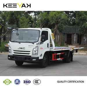 Camion de remorquage JMC pour le transport de véhicules accidentés de 5 tonnes, camion de remorquage à plateau plat 4x2, camion de remorquage à roues, fabrication chinoise, prix élevé - Product Image 3