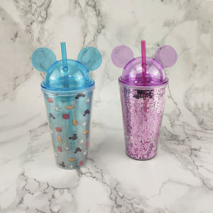 Vaso de Viaje Acrílico de 16 oz con Orejas de Mickey y <span class=keywords><strong>Minnie</strong></span> <span class=keywords><strong>Mouse</strong></span>, con Pajita - Product Image 2