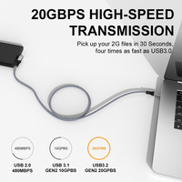 Kabel Data USB C Tipe C Kepang Nilon Berkualitas Tinggi PD3.1 240W 48V 5A Pengisian Cepat Transfer Data 480Mbps Kabel Tipe C