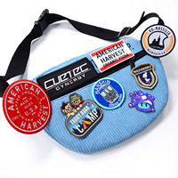 Patchs brodés ronds personnalisés en gros avec logo, patch brodé personnalisé avec velcro pour vêtements