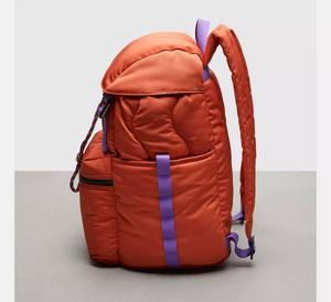 Bolsa Deportiva de Viaje, Forro de Nailon y Poliéster, Múltiples Bolsillos, Cierre de Cremallera Impermeable, Mochila Casual Unisex para Portátil, Color Naranja de Moda - Product Image 2