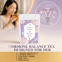 Thé pour l'équilibre hormonal des femmes, mélange de 6 herbes avec figue, graines de lin, mûre et haricots noirs, sachets de thé de 100 g