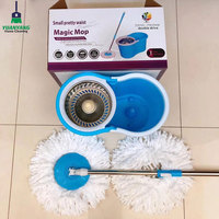 Alat Pel Lantai Grosir Pabrik, Ember Pel Mudah Bersih, Pel Mikrofiber Putar 360 Derajat, Pel Ajaib