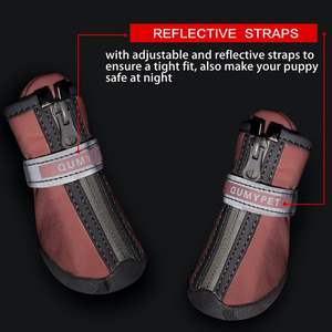 Scarpe impermeabili regolabili per animali domestici classici e di lusso in lattice stivali per cani e gatti per l'estate invernale che cammina facendo escursioni all'aperto - Product Image 3