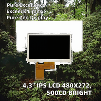 Module d'écran LCD IPS Waiken de 4,3 pouces, résolution 480x272, luminosité 550 cd, température de fonctionnement -20-70°C, usage industriel, QSPI