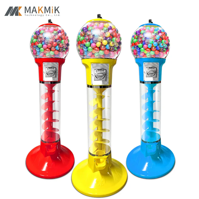 Bulk Spiral Bouncing Ball Capsule Candy Vending Machines Custom Coin Gumball Candy Dispenser Vending Machine